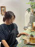 查爾斯桃心短袖T恤男女同款重磅趣味卡通印花圓領(lǐng)寬松休閑純棉潮流打底衫 曬單實(shí)拍圖