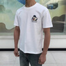 謙集（QIANJI） 日系潮流重磅短袖T恤男夏季新款潮牌印花合身柔軟ins透氣套頭上 白色【JSW9913#】 L 適合108-123斤穿 曬單實(shí)拍圖