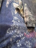 【撿漏】高檔輕奢品牌重磅真絲雪紡中年女夏裝新款遮肚顯瘦連衣裙寬松中長款雪紡印花裙醋酸緞面料 藏青色 2XL(建議125-145斤) 曬單實拍圖