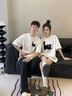 love legend情侶裝春夏季短袖t恤上衣新款純棉半袖衣服學(xué)生寬松團體服定制 （貓咪）灰綠色+灰綠色 M 男+女S 曬單實(shí)拍圖