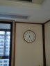 七王星钟表挂钟客厅现代简约家用石英钟电子表时钟带日历温度万年历挂表 7658木纹白盘 实拍图