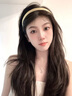 清晨的星星韓系亮面pu皮質(zhì)發(fā)箍女2025新款高顱頂頭箍發(fā)卡洗臉發(fā)捆頭窟發(fā)飾品 金色 曬單實(shí)拍圖