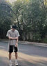 BJHG【張晚意同款】不計后果夏美式環(huán)保潮牌麂皮絨短褲男休閑五分褲子 軍綠色 2XL 曬單實拍圖