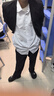 完美紳士胖子西裝套裝男士大碼加肥加大寬松版外套商務(wù)正裝職業(yè)裝結婚禮服 (加皮帶)黑西裝+黑西褲+白襯衣 5XL (210-230斤) 曬單實(shí)拍圖