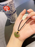 中國黃金（CHINA GOLD）足金和田玉吊墜如意祥云玉石項鏈婦女節生日禮物送女友老婆 和田玉祥云項鏈【金珠約0.1g+品牌禮盒】 曬單實(shí)拍圖