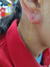 百泰首飾（BATAR JEWELLERY）生日禮物黃金耳飾女足金999圓筒長(cháng)線(xiàn)圓珠耳線(xiàn)5G圓筒金耳環(huán) 圓筒耳線(xiàn)【約0.65g】 曬單實(shí)拍圖