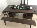 梵盛林2025新款實(shí)木大板茶桌椅組合家用客廳茶幾茶臺辦公室現代簡(jiǎn)約茶桌 四抽屜1.6米濕泡桌1官帽椅4月牙椅 曬單實(shí)拍圖