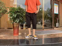 花花公子【2條裝】男士休閑褲夏季薄款九分褲運動七分褲透氣冰絲速干短褲 557黑色+557灰色 2XL 曬單實拍圖