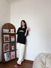 POUM港風(fēng)純棉t恤男女士夏季潮流寬松休閑內搭短袖體恤PH09黑色XL 曬單實(shí)拍圖