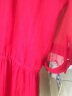 lareen fitty轻奢真丝连衣裙女春夏新款短袖桑蚕丝沙滩长裙气质飘逸度假仙女裙 红色 XL 实拍图