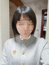 自巧（ZIQIAO）小個(gè)子學(xué)院風(fēng)外搭開(kāi)衫女2023秋裝新款休閑復古長(cháng)袖針織衫上衣 嫩灰色 S (3碼) 曬單實(shí)拍圖