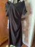 范思蓝恩22FS2038胸前镂空连衣裙女夏新款高级感气质显瘦裙子 气质黑 XS 实拍图