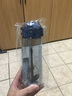 潮流個(gè)性塑料吸管杯學(xué)生運動(dòng)水壺健身杯吸水杯便攜防漏杯隨手杯 標配600ml深海藍+提繩【手感厚實(shí)】 曬單實(shí)拍圖
