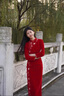 布伊特紅色旗袍2024新款敬酒服新娘刺繡中式結(jié)婚禮服訂婚裙秋冬季長袖 酒紅色 春山如黛 旗袍 M 曬單實拍圖