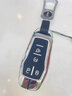 馳界適用于林肯鑰匙套老款mkz/mkc/mkx專(zhuān)用金屬全包汽車(chē)保護包殼扣男 B款智能四鍵-漸變藍色-皮扣款 曬單實(shí)拍圖