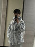 SPRAYGROUND明星同款毛毛棉服男外套2025秋冬鯊魚(yú)嘴男女情侶毛絨棉衣 淺灰色 M 曬單實(shí)拍圖