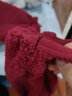 叮咚小格套袖上班袖套女秋冬長(cháng)款秋冬季防污護袖工作成人韓版可愛(ài)家用廚房 酒紅色 曬單實(shí)拍圖
