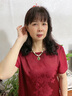 COISE 金鑲玉黃金吊墜珍珠項鏈套鏈和田玉碧玉鎖骨鏈生日禮物送老婆 金鑲玉黃金吊墜 項鏈珍珠 曬單實拍圖