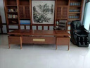棲衡（XIIBLC） 實木老板桌辦公桌新中式現(xiàn)代高端大班臺簡約大氣總裁書桌柜烏金 2.0米辦公桌 曬單實拍圖