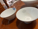 景德鎮(zhèn)（jdz）官方青花玲瓏陶瓷吃飯碗中式家用斗笠碗面碗白瓷餐具微波爐可用 水中仙子玲瓏斗笠面碗單個 曬單實拍圖