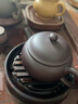 頤壺春 精品宜興紫砂壺 名家老藝人全手工功夫茶具泡茶壺 原礦百目陳腐老紫泥 福圓壺 約180ml 范敬榮作品 曬單實(shí)拍圖