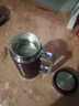 言易生日禮物 高檔銀保溫杯999足銀內膽銀水杯銀杯子銀茶杯商務(wù)禮品杯 酒紅色【999足銀內膽+證書(shū)】 曬單實(shí)拍圖