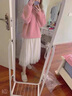 予瑾粉色加厚毛衣女秋冬新寬松慵懶風溫柔軟糯甜美冬季針織衫上衣 粉色 S 85-95斤 曬單實拍圖