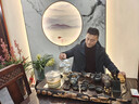 艾瑩嘉黑檀木實(shí)木茶盤(pán)功夫茶具套裝茶臺茶托盤(pán)全自動(dòng)燒水電磁爐家用茶海 魚(yú)戲荷塘茶盤(pán)+窯變建盞茶具 1件 曬單實(shí)拍圖
