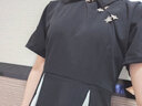 閃動(dòng)少女改良版旗袍連衣裙少女夏裝2024新款女生青少年初中高中學(xué)生日系設 黑色 夏款 M 建議【95-105斤】 曬單實(shí)拍圖