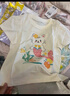 巴拉巴拉兒童T恤女童短袖寶寶上衣夏裝童裝純棉洋氣甜美 奶白-貓貓美人魚(yú)10501 90cm 曬單實(shí)拍圖