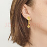 周生生黃金耳釘 花韻系列格?；ㄗ憬鸲? 86942E計價(jià) 4.86克(含工費160元) 曬單實(shí)拍圖