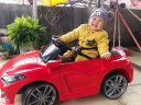 宝宝帅儿童电动车电动汽车 自驾遥控四轮童车1-4-5岁可坐人小孩儿玩具车 红色后轮驱动+遥控自驾+蓝牙 实拍图