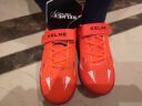 卡尔美（KELME）儿童足球鞋魔术贴免系带碎钉TF透气学生球鞋6873003 荧光橙 32 实拍图