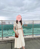 熒蒂學(xué)院風(fēng)收腰襯衫連衣裙女裝夏季2025新款正式場(chǎng)合面試裙子教師穿搭 杏色 S 曬單實(shí)拍圖