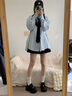 康姿蝶厚底樂福鞋女2025春季新款百搭小個子松糕單鞋子學生黑色小皮鞋女 黑色 37 曬單實拍圖