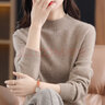 梵闋針織衫女一線成衣秋冬顯瘦打底衫內(nèi)搭毛衣女百搭修身可外穿上衣女 原絨駝 均碼 曬單實(shí)拍圖