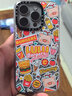 CASETIFY 【星宇橙適配】LULU豬系列 豬豬漢堡貼紙 適用于iPhone13/14/15/16 Plus/Pro/Max手機殼 透明殼Magsafe 防黃不防摔 iPhone 15 Pro 曬單實(shí)拍圖