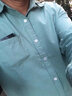 東楓簡(jiǎn)約純棉長(cháng)袖襯衫男春秋新款百搭潮流小清新休閑外套時(shí)尚襯衣 湖藍色 XL 曬單實(shí)拍圖