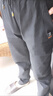 啄木鳥休閑褲男士秋季新款修身彈力直筒褲子抽繩時尚百搭小腳長褲 6609灰色+6609黑色 33 曬單實(shí)拍圖