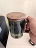 PAKCHOICE茶杯茶水分離泡茶杯男士辦公室喝茶杯玻璃茶水杯茶道杯 輕奢黑400ml【平光款】 曬單實(shí)拍圖