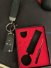 BIMLL B Alcantara汽车钥匙扣挂件个性创意高端挂饰通用送礼礼盒包装 9002 黑 新款编织钥匙扣 实拍图