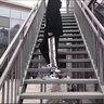 依浩特（yihaote）扣褲潮男女三條邊紐扣扯褲籃球排扣褲休閑運動加絨長褲季 三條扛黑扣褲+精英籃球襪 L(170-175高，115-130斤) 曬單實拍圖