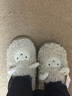 利達(dá)妮（TZLDN）小羊棉拖鞋女秋冬季包跟毛毛鞋居家居冬天可愛毛絨拖鞋女外穿棉鞋 薄荷綠 【包跟Ⅰ】 38-39 【適合37-38】 曬單實(shí)拍圖