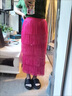 純色簡(jiǎn)約舒適寬松休閑氣質(zhì)時(shí)尚流蘇蛋糕半身裙女2023夏季新款 米白色 均碼 曬單實(shí)拍圖