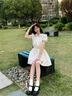 領季（Lingtos）法式連衣裙女法式小香風可愛仙女束腰裙子女2024夏季新款茶歇甜美 連衣裙 M 曬單實拍圖