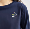 佐丹奴長袖T恤女純棉打底衫甜美花朵刺繡圓領(lǐng)套頭衫13324792 曬單實拍圖