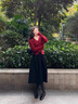 針織衫女秋季2025新款女裝設(shè)計感氣質(zhì)V領(lǐng)收腰顯瘦長袖毛衣上衣女 灰色 均碼建議80-128斤 曬單實拍圖
