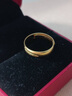 老廟黃金戒指情侶足金羽毛對戒求婚結(jié)婚戒送男友女友生日情人節(jié)禮物 女款約：3.8g（送禮盒） 曬單實拍圖