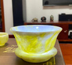 御緣世家藍田玉蓋碗擺件 藍田玉石蓋碗功夫茶具泡茶杯泡茶碗玉蓋碗禮盒裝 藍田玉茶碗擺件 曬單實(shí)拍圖