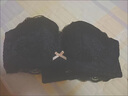 莫代爾 無肩帶內(nèi)衣女聚攏防滑上托加厚小胸抹胸貼婚紗禮服用文胸套裝 黑色(單件) 32/70A 曬單實(shí)拍圖